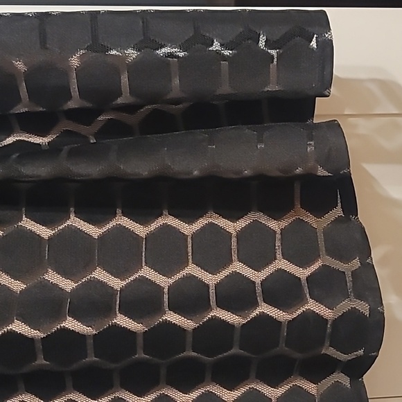 Avenue Midi Dress Women's 22/24 Black Tan Lace Short Sleeve Stretch Comfort - Picture 6 of 12